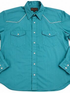 High Noon Teal Western Snap-Front Shirt